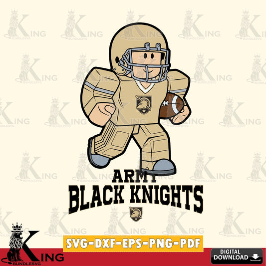 Army Black Knights Roblox Player Rugby SVG file , NCAA Cricut,  File cut , Digital Download , PDF File