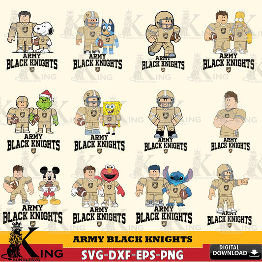 Army Black Knights Roblox With Friends football NCAA Bundle SVG file , NCAA Cricut,  File cut , Digital Download , PDF File