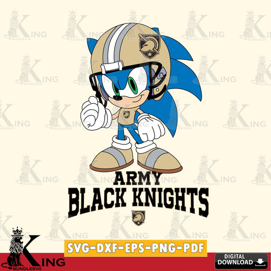 Beautiful illustration of Army Black Knights Sonic Football Mascot digital file for silhouette cameo and cricut projects