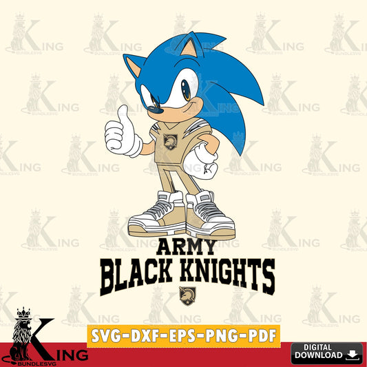 Army Black Knights Sonic Like Football SVG file, Vector , Digital Download , PDF File , Instant Download