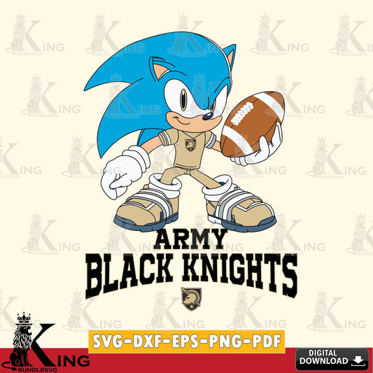 Army Black Knights Sonic Rugby SVG file, Vector , Digital Download , PDF File , Instant Download