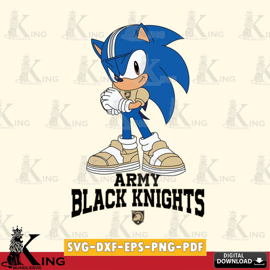 Army Black Knights Sonic cute Football SVG file, Vector , Digital Download , PDF File , Instant Download
