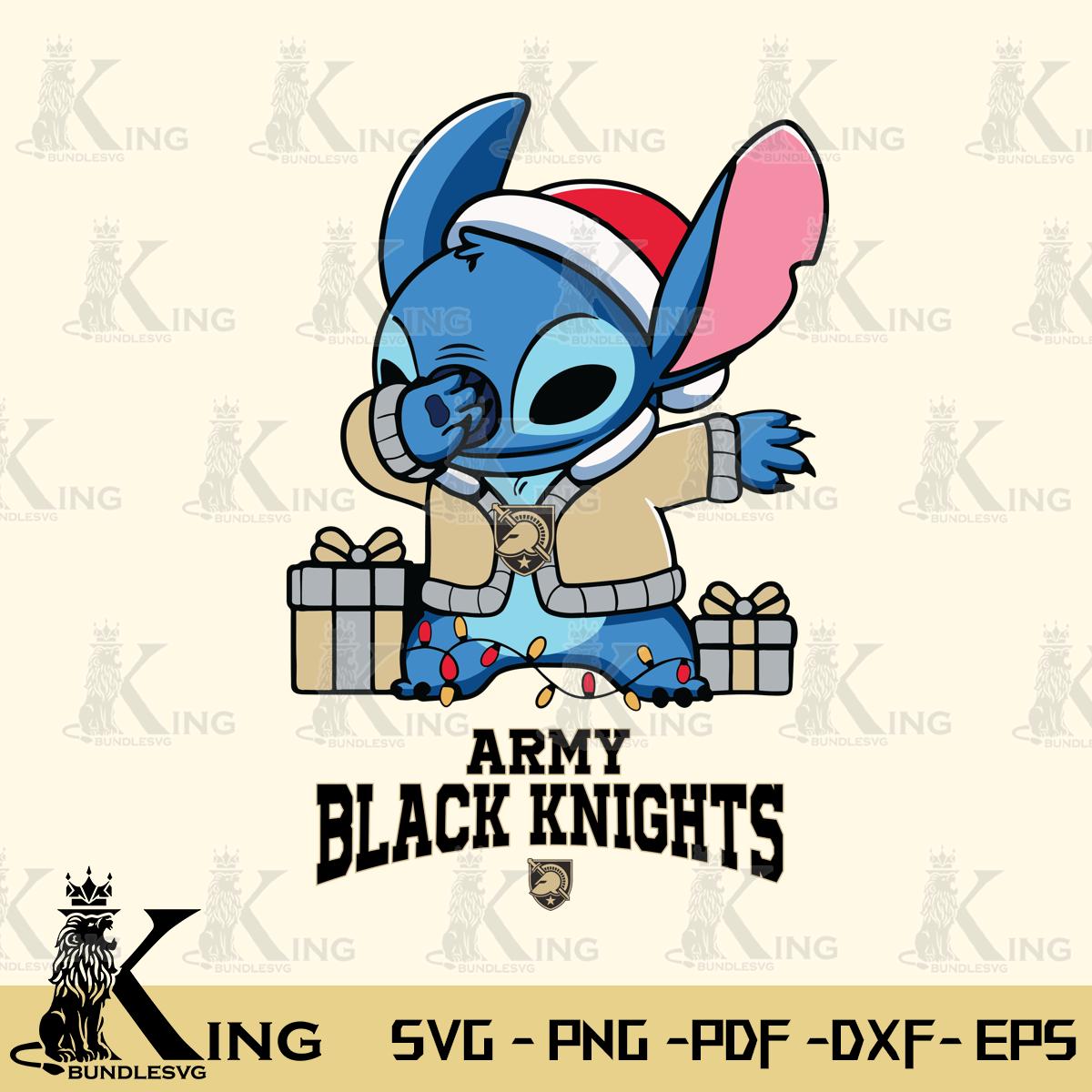 Army Black Knights Stitch Merry Christmas Svg Eps Dxf Png File, Digital Download