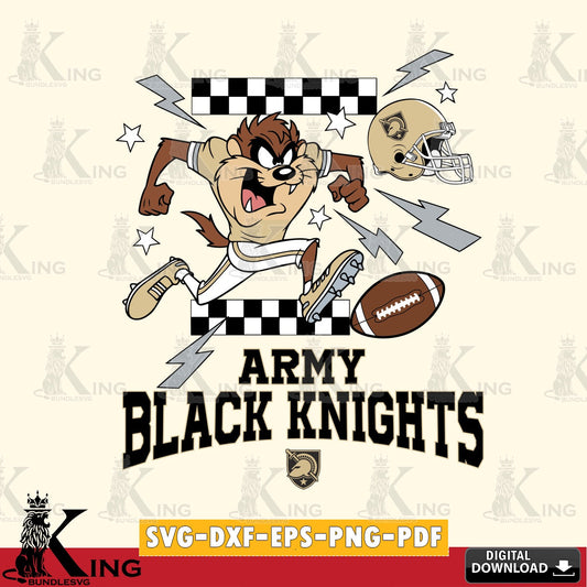 Army Black Knights Taz Football Lightning SVG file, Cut file  , Digital Download , Instant Download, Taz svg, NCAA svg