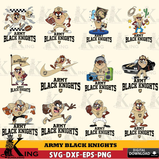 Army Black Knights Taz Football NCAA Bundle SVG file, Cut file  , Digital Download , Instant Download, Taz svg, NCAA svg