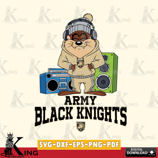 Army Black Knights Taz Hip Hop SVG file, Cut file  , Digital Download , Instant Download, Taz svg, NCAA svg