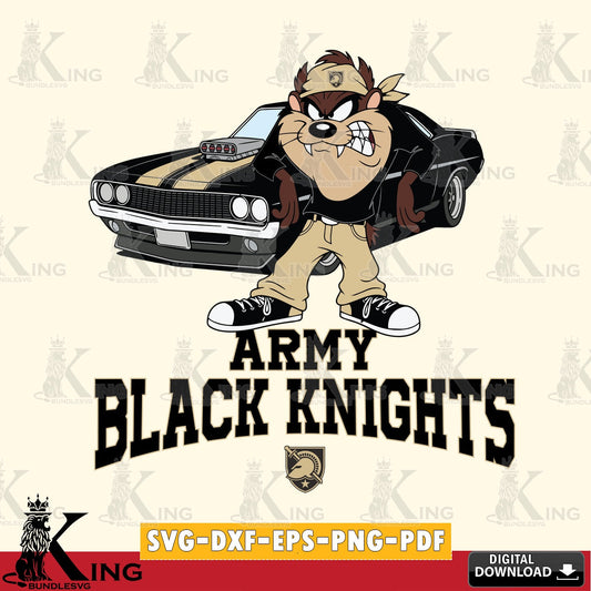 Army Black Knights Taz Racing Car SVG file, Cut file  , Digital Download , Instant Download, Taz svg, NCAA svg