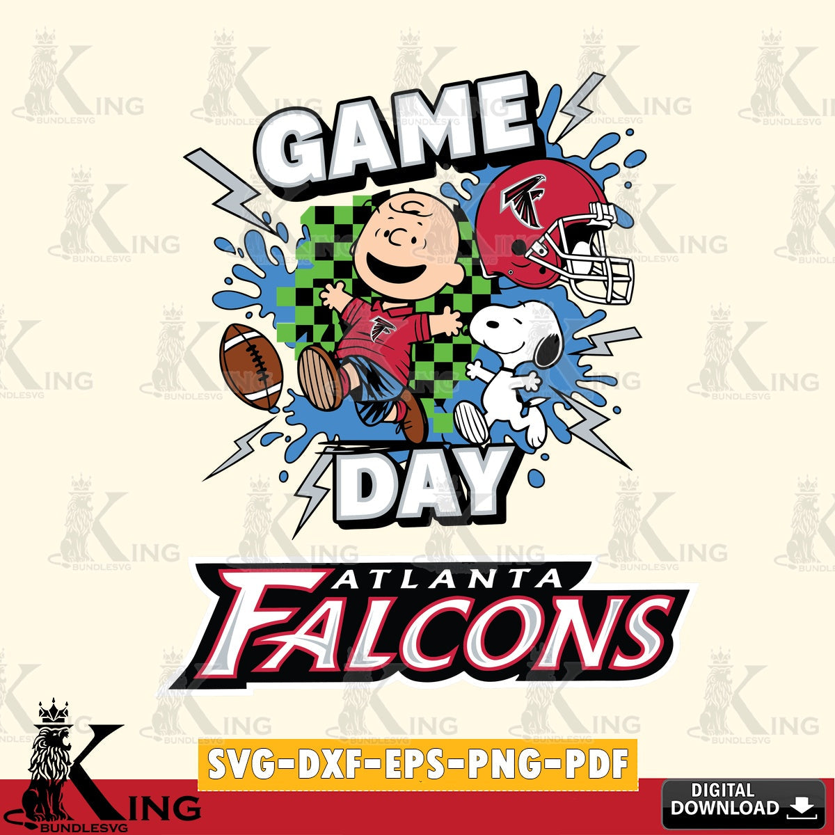 Atlanta Falcons Game Day Peanuts Cricut file , Cut file  , Digital Download , PDF File , Instant Download