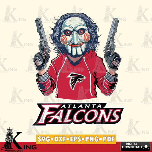 Creative design featuring Atlanta Falcons Jigsaw Billy Football, a vector illustration for POD merchandise and apparel