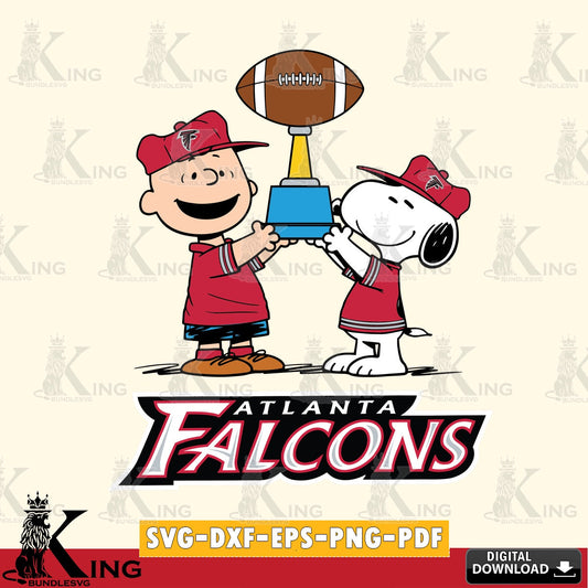 Atlanta Falcons Peanuts Football Trophy Cricut file , Cut file  , Digital Download , PDF File , Instant Download