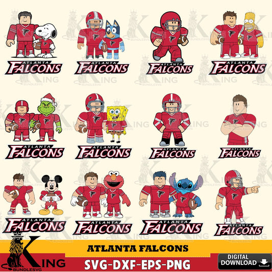 Atlanta Falcons Roblox With Friends football NFL Bundle SVG file , Cricut, NFL  File cut , Digital Download , PDF File