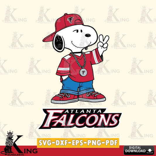 Atlanta Falcons Snoopy Say hi Cricut file , Cut file  , Digital Download , PDF File , Instant Download