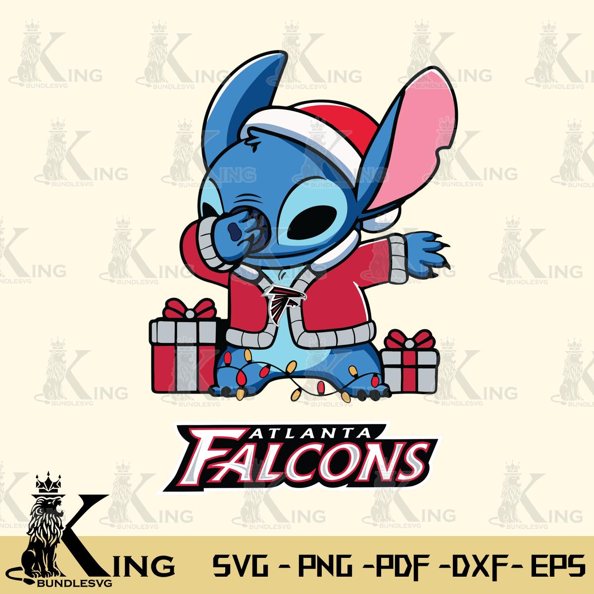 Atlanta Falcons Stitch Merry Christmas Svg Eps Dxf Png File, Digital Download