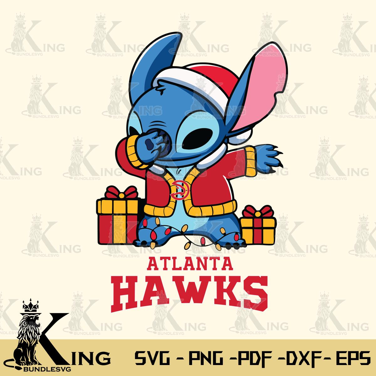 Atlanta Hawks Stitch Merry Christmas Svg Eps Dxf Png File, Digital Download