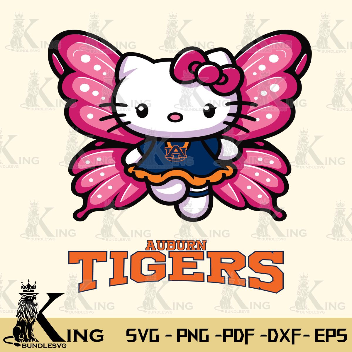 Auburn Tigers Hello Kitty Dreamscape Svg Eps Dxf Png File, Digital Download