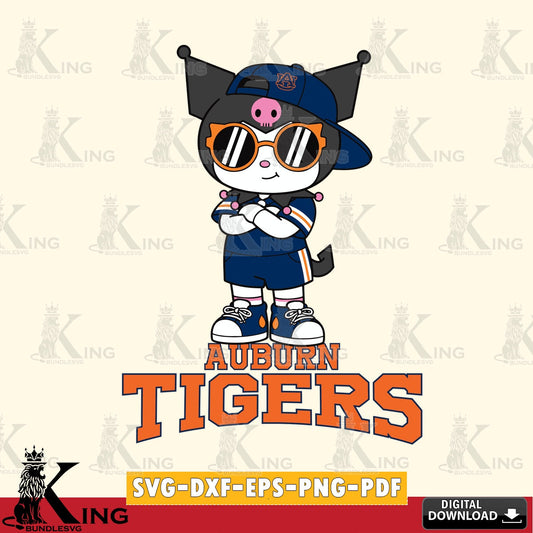 Auburn Tigers Kuromi Football Jersey SVG file, Cricut, Cut file  , Digital Download , Instant Download, Sanrio svg, Clipart