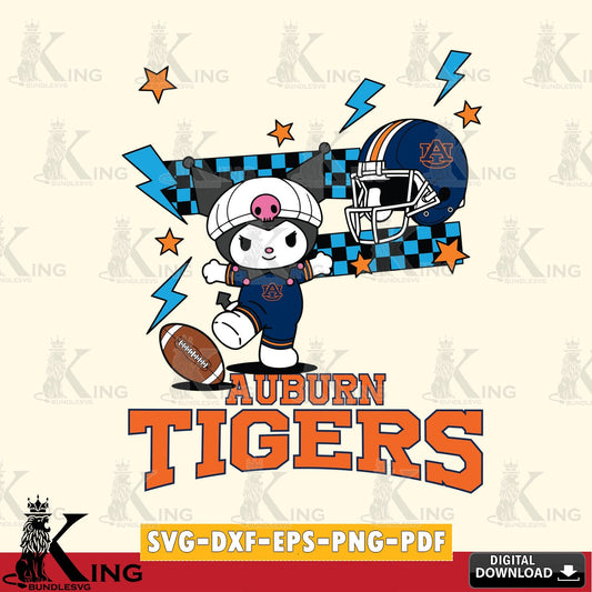 Auburn Tigers Kuromi Game Day SVG file, Cricut, Cut file  , Digital Download , Instant Download, Sanrio svg, Clipart