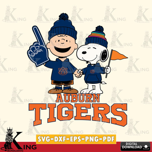 Auburn Tigers Peanuts Fan Gear SVG, Cricut, Cut file  , Digital Download , Instant Download, Peanuts svg, NCAA svg, Football svg, Sport svg