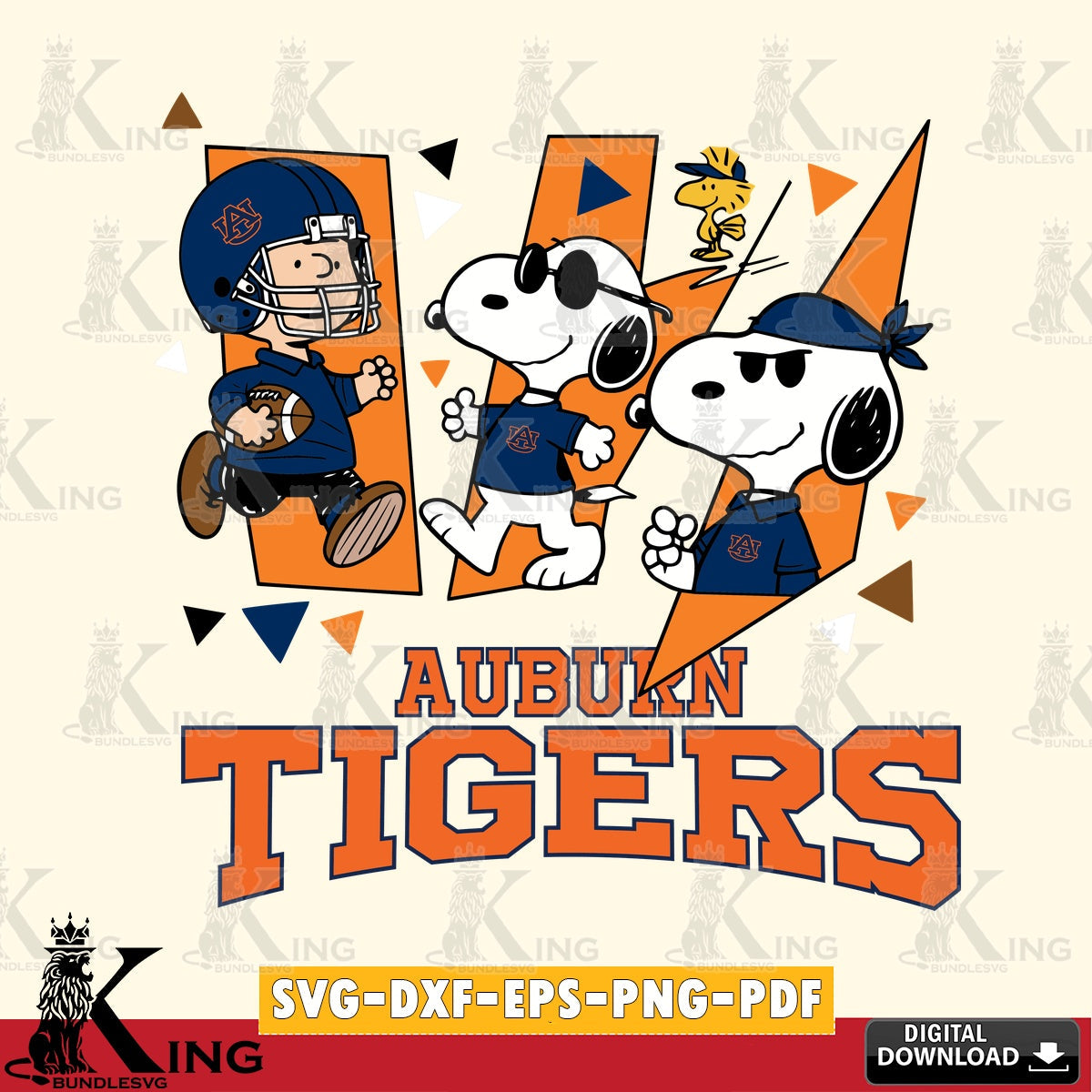 Auburn Tigers Peanuts Joe Cool SVG, Cricut, Cut file  , Digital Download , Instant Download, Peanuts svg, NCAA svg, Football svg, Sport svg