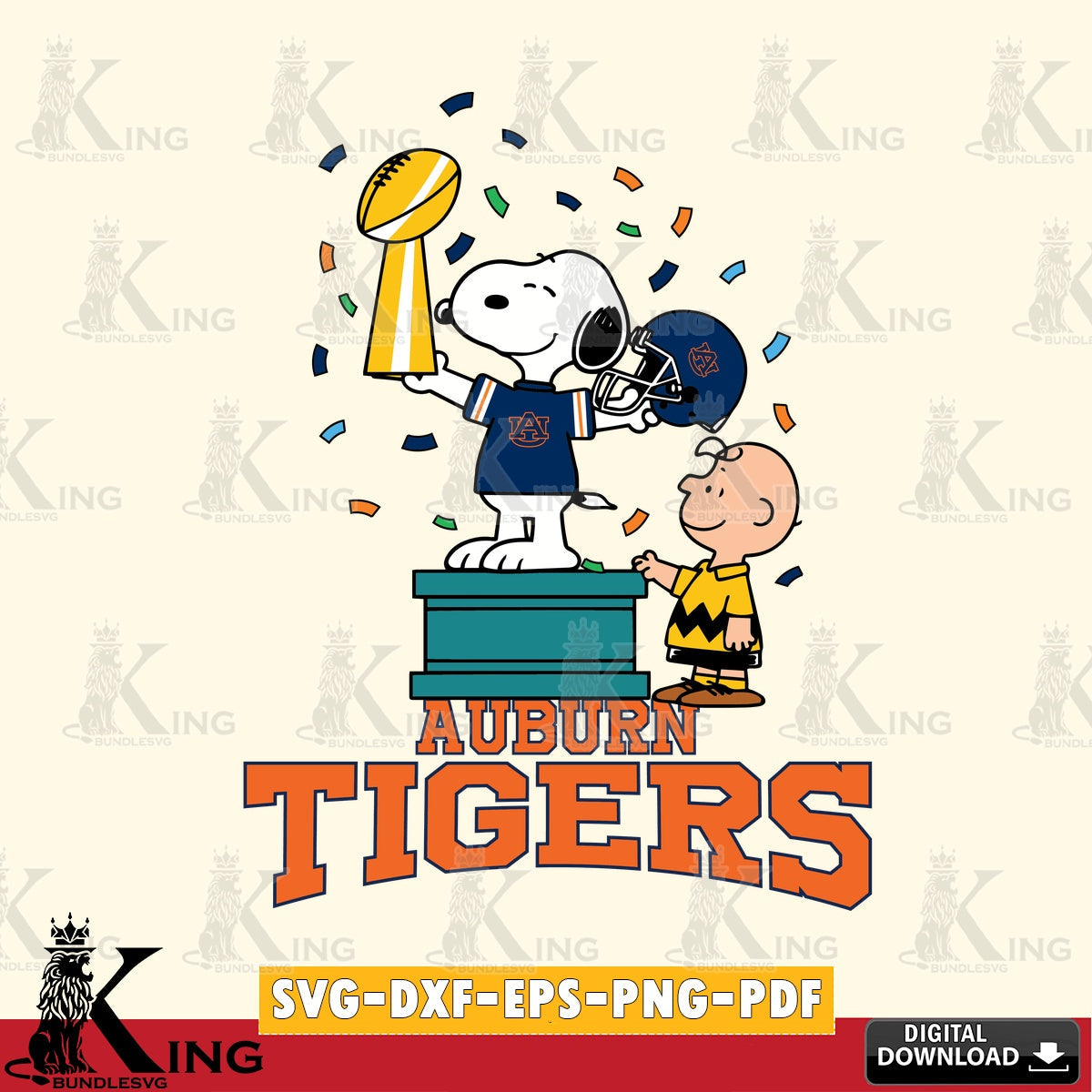 Auburn Tigers Peanuts Winner SVG, Cricut, Cut file  , Digital Download , Instant Download, Peanuts svg, NCAA svg, Football svg, Sport svg