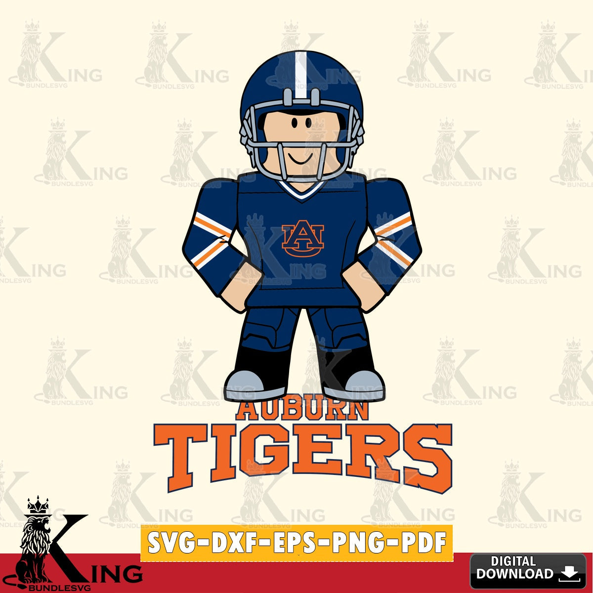 Auburn Tigers Roblox Cool Football SVG file , NCAA Cricut,  File cut , Digital Download , PDF File