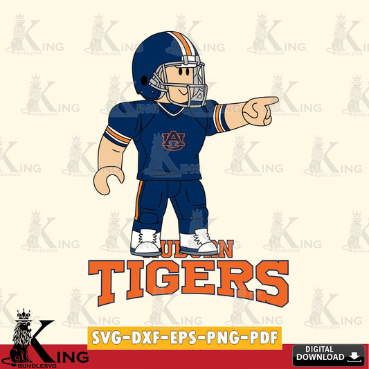 Auburn Tigers Roblox Player Football SVG file , NCAA Cricut,  File cut , Digital Download , PDF File