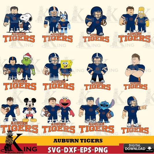 Auburn Tigers Roblox With Friends football NCAA Bundle SVG file , NCAA Cricut,  File cut , Digital Download , PDF File