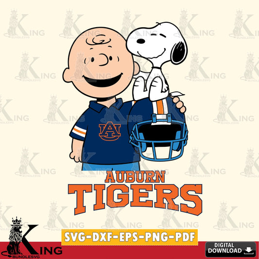 Auburn Tigers Snoopy On Helmet SVG, Cricut, Cut file  , Digital Download , Instant Download, Peanuts svg, NCAA svg, Football svg, Sport svg