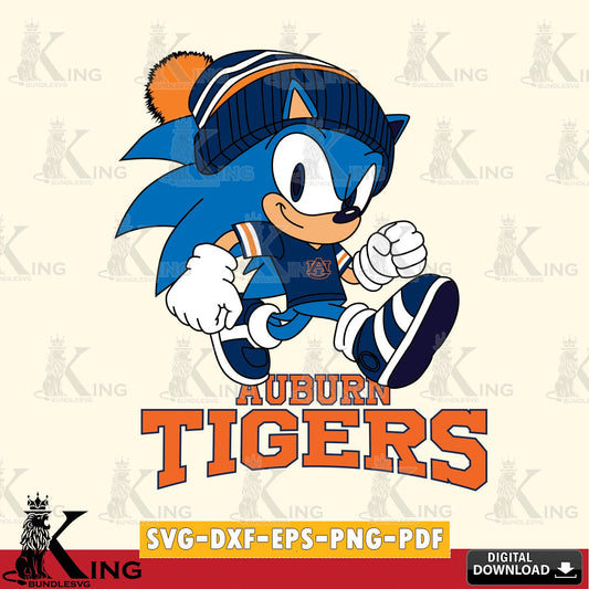 Digital download featuring Auburn Tigers Sonic Football high-quality vector for DIY scrapbooking and home decor