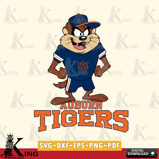 Auburn Tigers Taz Standing Pose SVG file, Cut file  , Digital Download , Instant Download, Taz svg, NCAA svg
