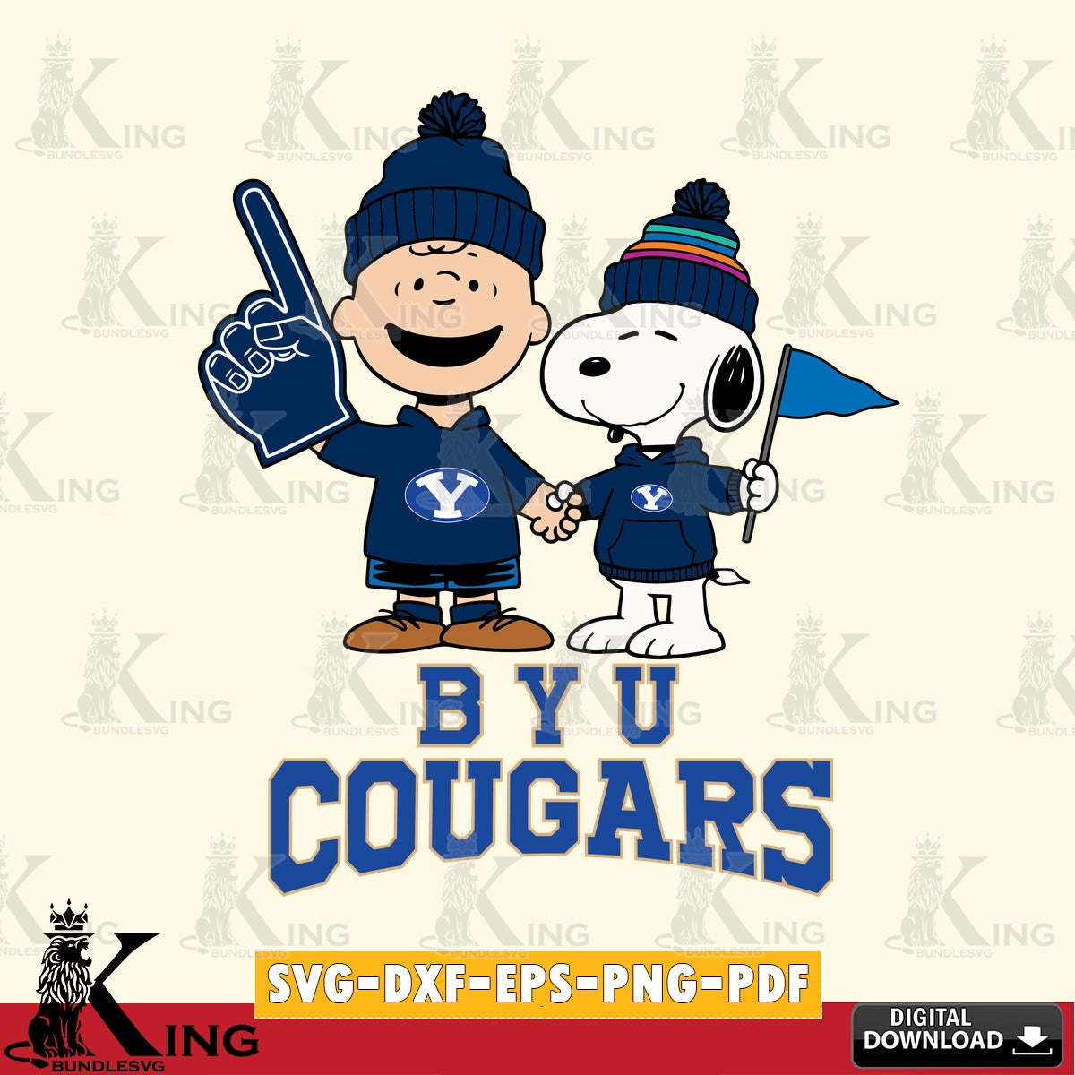 BYU Cougars Peanuts Fan Gear SVG, Cricut, Cut file  , Digital Download , Instant Download, Peanuts svg, NCAA svg, Football svg, Sport svg