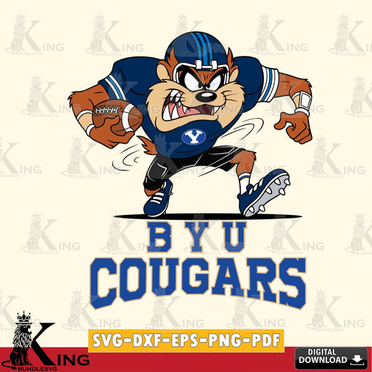 BYU Cougars Taz Football Helmet SVG file, Cut file  , Digital Download , Instant Download, Taz svg, NCAA svg