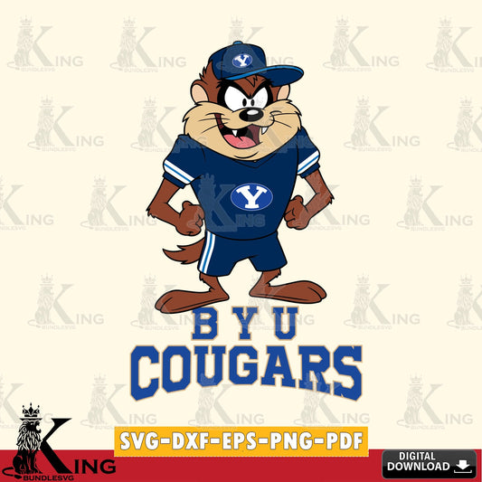 BYU Cougars Taz Standing Pose SVG file, Cut file  , Digital Download , Instant Download, Taz svg, NCAA svg