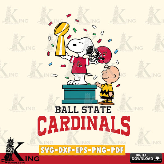 Ball State Cardinals Peanuts Winner SVG, Cricut, Cut file  , Digital Download , Instant Download, Peanuts svg, NCAA svg, Football svg, Sport svg