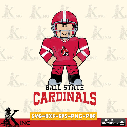 Ball State Cardinals Roblox Cool Football SVG file , NCAA Cricut,  File cut , Digital Download , PDF File