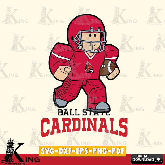 Ball State Cardinals Roblox Player Rugby SVG file , NCAA Cricut,  File cut , Digital Download , PDF File