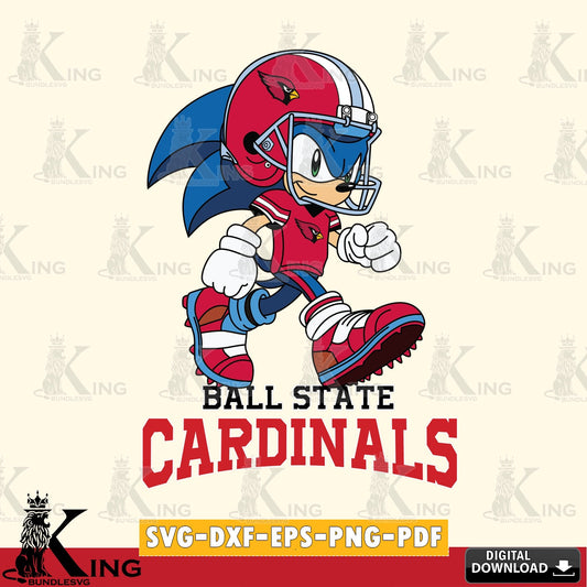 Ball State Cardinals Sonic Ready Football SVG file, Vector , Digital Download , PDF File , Instant Download