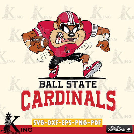 Ball State Cardinals Taz Football Helmet SVG file, Cut file  , Digital Download , Instant Download, Taz svg, NCAA svg