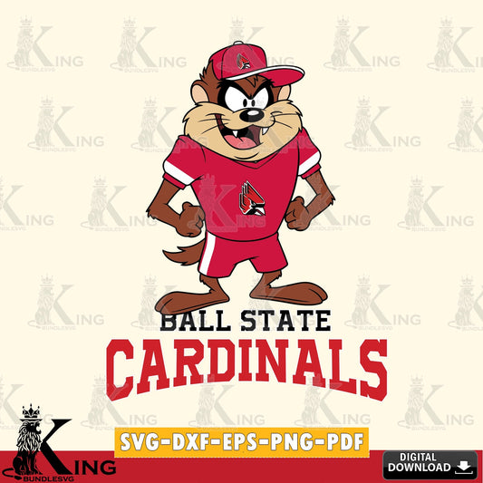 Ball State Cardinals Taz Standing Pose SVG file, Cut file  , Digital Download , Instant Download, Taz svg, NCAA svg