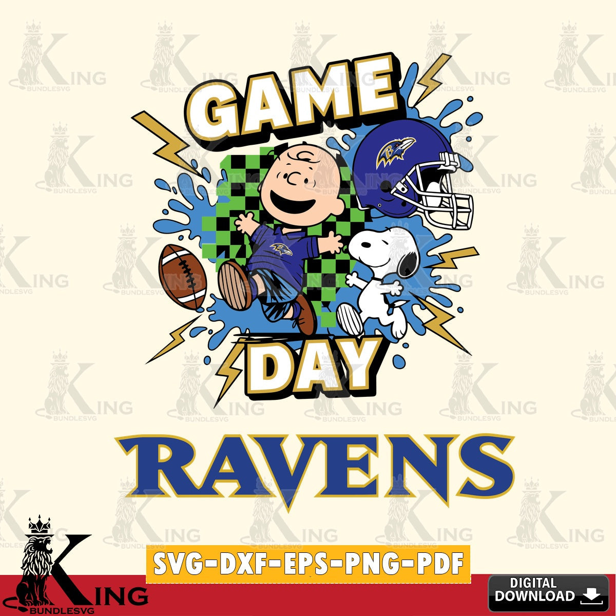 Baltimore Ravens Game Day Peanuts Cricut file , Cut file  , Digital Download , PDF File , Instant Download