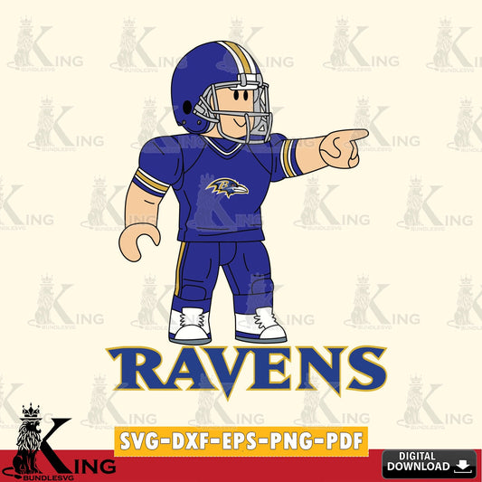 Baltimore Ravens Roblox Player Football SVG file , Cricut, NFL  File cut , Digital Download , PDF File
