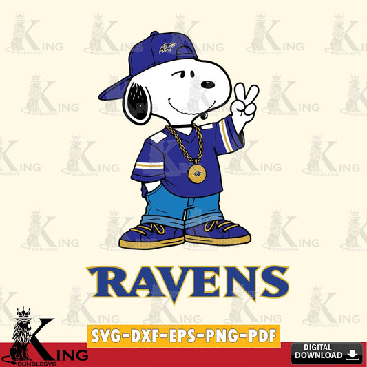 Baltimore Ravens Snoopy Say hi Cricut file , Cut file  , Digital Download , PDF File , Instant Download