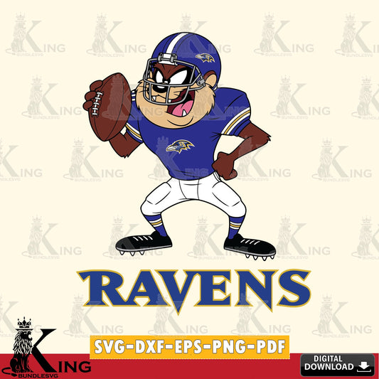 Baltimore Ravens Taz Football Player Cut file  , Digital Download , Instant Download, Looney Tunes svg, Football svg