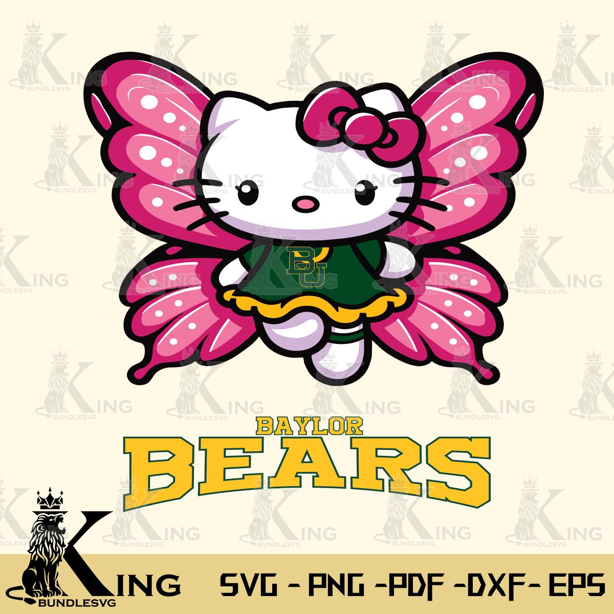 Baylor Bears Hello Kitty Dreamscape Svg Eps Dxf Png File, Digital Download