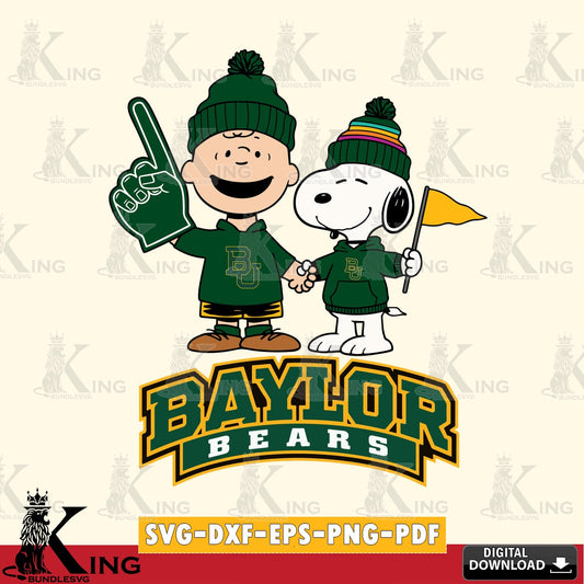 Baylor Bears Peanuts Fan Gear SVG, Cricut, Cut file  , Digital Download , Instant Download, Peanuts svg, NCAA svg, Football svg, Sport svg