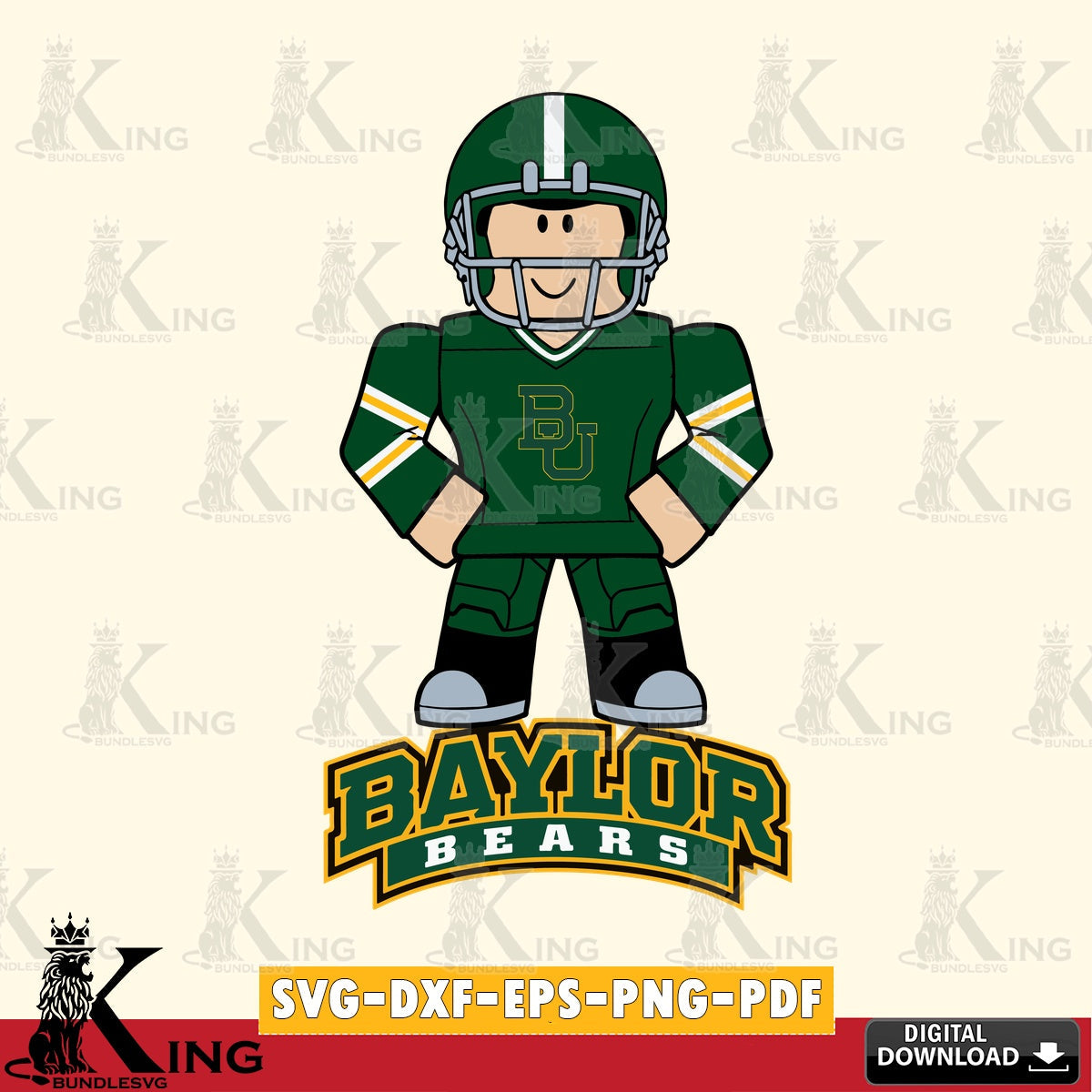 Baylor Bears Roblox Cool Football SVG file , NCAA Cricut,  File cut , Digital Download , PDF File