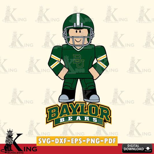 Baylor Bears Roblox Cool Football SVG file , NCAA Cricut,  File cut , Digital Download , PDF File