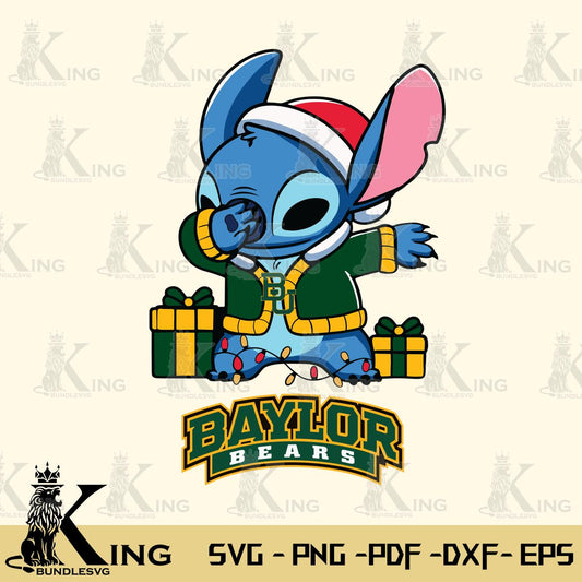 Baylor Bears Stitch Merry Christmas Svg Eps Dxf Png File, Digital Download