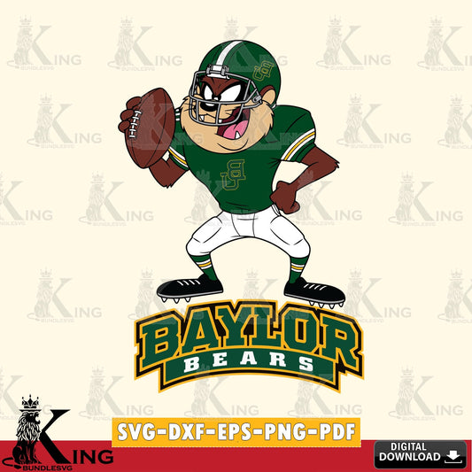 Baylor Bears Taz Football Player SVG file, Cut file  , Digital Download , Instant Download, Taz svg, NCAA svg