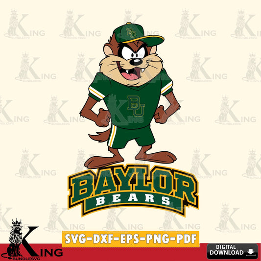 Baylor Bears Taz Standing Pose SVG file, Cut file  , Digital Download , Instant Download, Taz svg, NCAA svg